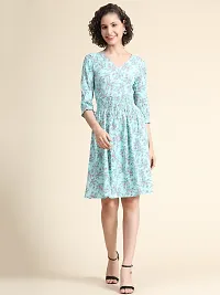 Classy Georgette Floral Printed Dress For Women-thumb1
