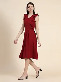 Classy Lycra Solid Dress For Women-thumb1