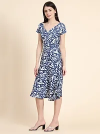 Classy Polyester Printed Dress For Women-thumb1