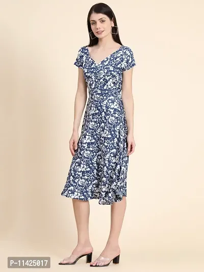 Classy Polyester Printed Dress For Women-thumb2