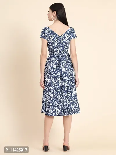 Classy Polyester Printed Dress For Women-thumb5