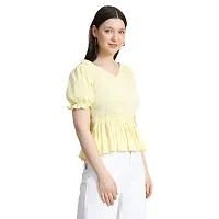 KERI PERRY Women's Polyester Western Top(Yellow)-thumb2