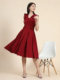 Classy Lycra Solid Dress For Women-thumb3