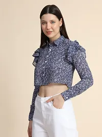 Stylish Fancy Georgette Regular Sleeves Top For Women-thumb1