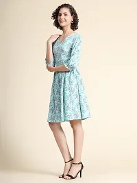 Classy Georgette Floral Printed Dress For Women-thumb3