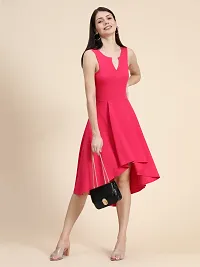 Classy Lycra Solid Dress For Women-thumb3