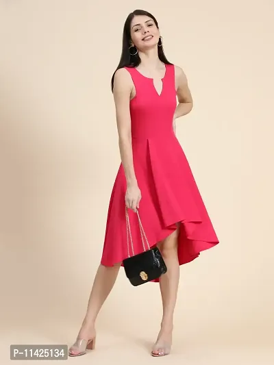 Classy Lycra Solid Dress For Women-thumb4