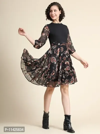 Classy Georgette Paisley Print Dress For Women