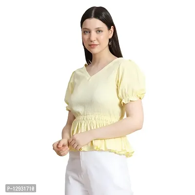 KERI PERRY Women's Polyester Western Top(Yellow)-thumb2