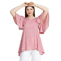 KERI PERRY Women's Polyester Western Top(Pink)-thumb1