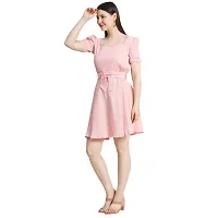 KERI Perry Women's Polyester Western Dress One Piece(Peach)-thumb2