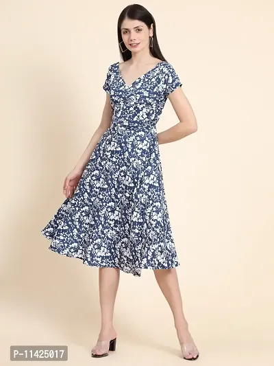 Classy Polyester Printed Dress For Women