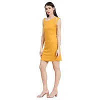 KERI PERRY Women's Lycra Western Dress One Piece(Yellow)-thumb1