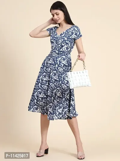 Classy Polyester Printed Dress For Women-thumb4