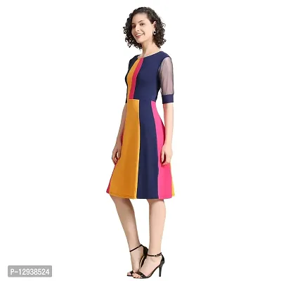 KERI Perry Dresses for Women, Western Dresses for Women, Dress for Women, Dresses for Women, Knee Length Dress for Girls, Imported Lycra Western Dress, Multicolour Western Dress-thumb3