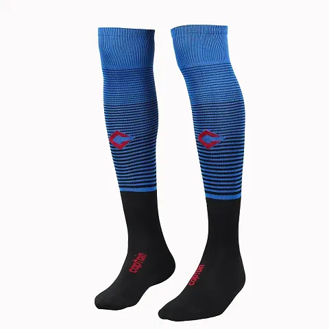 Stylish Blue Over The Knee Football Socks