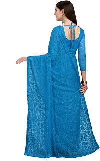 Beautiful Multicoloured Net Self Pattern Saree With Blouse Piece For Women Pack Of 2-thumb2