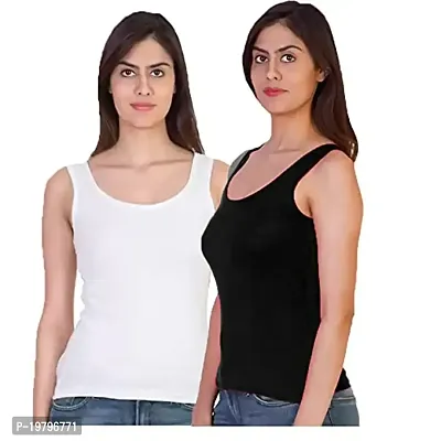 Buy PRIME LOVE Women Sando Vest Tank top Camisole Tops for Girls, Girl,  Sleeveless Cropped cami Coat Waistcoat for Gym, Yoga, Walking, Running,  Sports (Combo Pack of 2) Online In India At