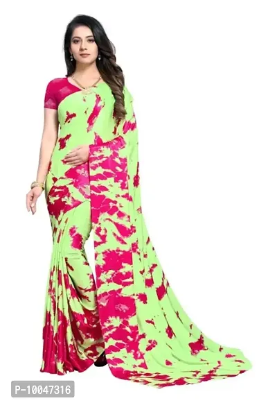 Beautiful Printed Georgette Saree With Blouse Piece For Women