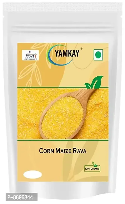 Natural Organic Corn Maize Rava, 500 gm-thumb0