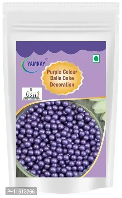 Yamkay Purple Color Balls for Cake Decoration, 200Gm-thumb0