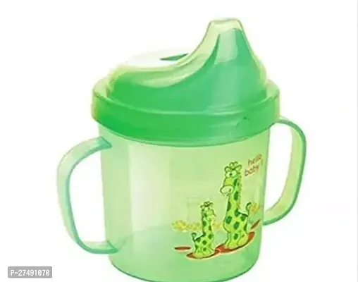 Useful Green Plastic Sipper Cup with Double Handle