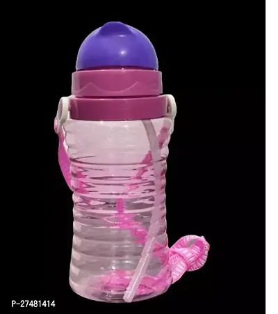 Useful Pink Plastic Sipper Bottle For Kids- 250 Ml-thumb0