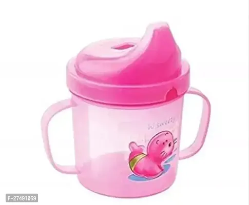 Useful Pink Plastic Sipper Cup with Double Handle-thumb0