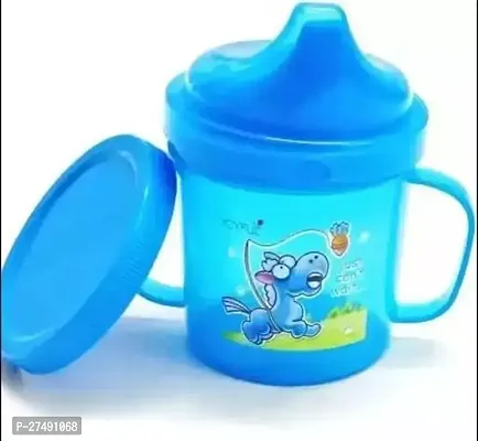 Useful Blue Plastic Sipper Cup with Double Handle-thumb0