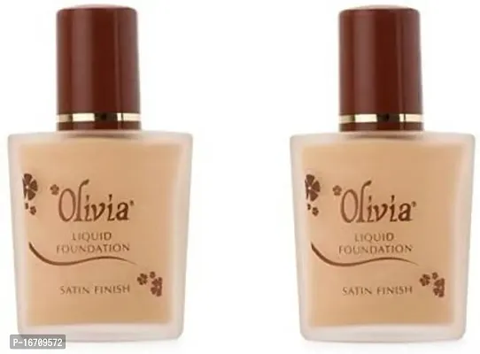 Olivia e Makeup Liquid Foundation Satin Finish Ivory 28ml Shade No. 1 (P2) Concealer  (Satin Ivory, 2 ml)