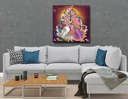 Designer Radha Krishna Canvas Painting for Wall Decoration of Living Room, Office And Hotel-thumb3