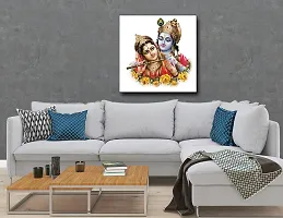 Designer Radha Krishna Canvas Painting for Wall Decoration of Living Room, Office And Hotel-thumb3