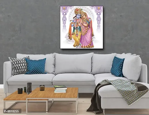 Designer Radha Krishna Canvas Painting for Wall Decoration of Living Room, Office And Hotel-thumb4