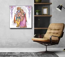 Designer Radha Krishna Canvas Painting for Wall Decoration of Living Room, Office And Hotel-thumb2