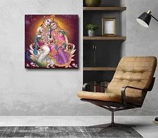 Designer Radha Krishna Canvas Painting for Wall Decoration of Living Room, Office And Hotel-thumb2