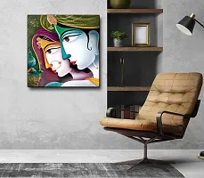 Designer Radha Krishna Canvas Painting for Wall Decoration of Living Room, Office And Hotel-thumb2