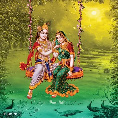 Designer Radha Krishna Canvas Painting for Wall Decoration of Living Room, Office And Hotel