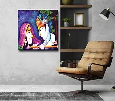 Designer Radha Krishna Canvas Painting for Wall Decoration of Living Room, Office And Hotel-thumb2