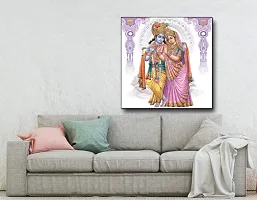 Designer Radha Krishna Canvas Painting for Wall Decoration of Living Room, Office And Hotel-thumb1