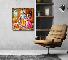 Designer Radha Krishna Canvas Painting for Wall Decoration of Living Room, Office And Hotel-thumb2