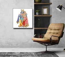 Designer Radha Krishna Canvas Painting for Wall Decoration of Living Room, Office And Hotel-thumb2