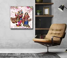 Designer Radha Krishna Canvas Painting for Wall Decoration of Living Room, Office And Hotel-thumb2