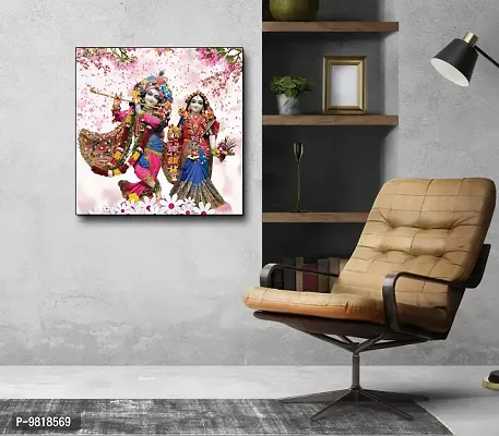 Designer Radha Krishna Canvas Painting for Wall Decoration of Living Room, Office And Hotel-thumb3