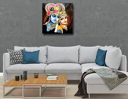 Designer Radha Krishna Canvas Painting for Wall Decoration of Living Room, Office And Hotel-thumb3