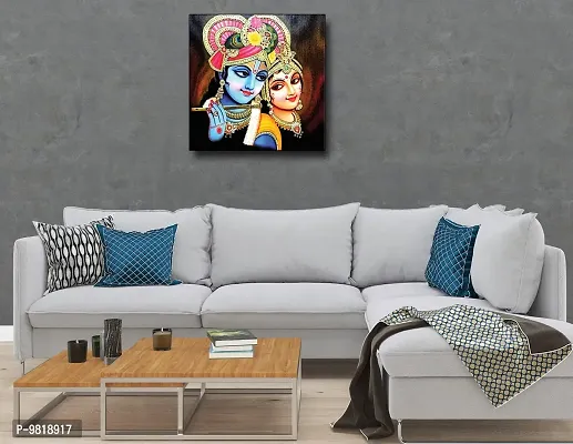 Designer Radha Krishna Canvas Painting for Wall Decoration of Living Room, Office And Hotel-thumb4