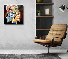 Designer Radha Krishna Canvas Painting for Wall Decoration of Living Room, Office And Hotel-thumb2