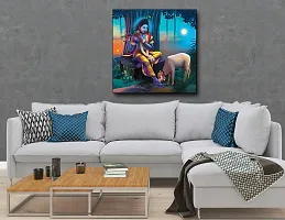 Designer Radha Krishna Canvas Painting for Wall Decoration of Living Room, Office And Hotel-thumb3