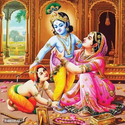 Designer Radha Krishna Canvas Painting for Wall Decoration of Living Room, Office And Hotel