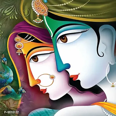 Designer Radha Krishna Canvas Painting for Wall Decoration of Living Room, Office And Hotel