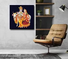 Designer Radha Krishna Canvas Painting for Wall Decoration of Living Room, Office And Hotel-thumb2